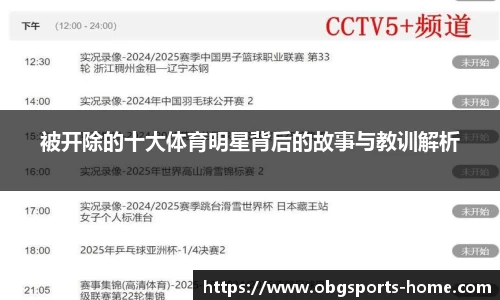 被开除的十大体育明星背后的故事与教训解析